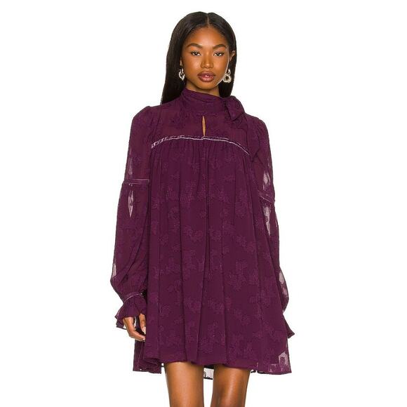 NWT Revolve Tularosa Sienna Mini Dress in Berry Red Purple Womens Medium - Picture 1 of 9